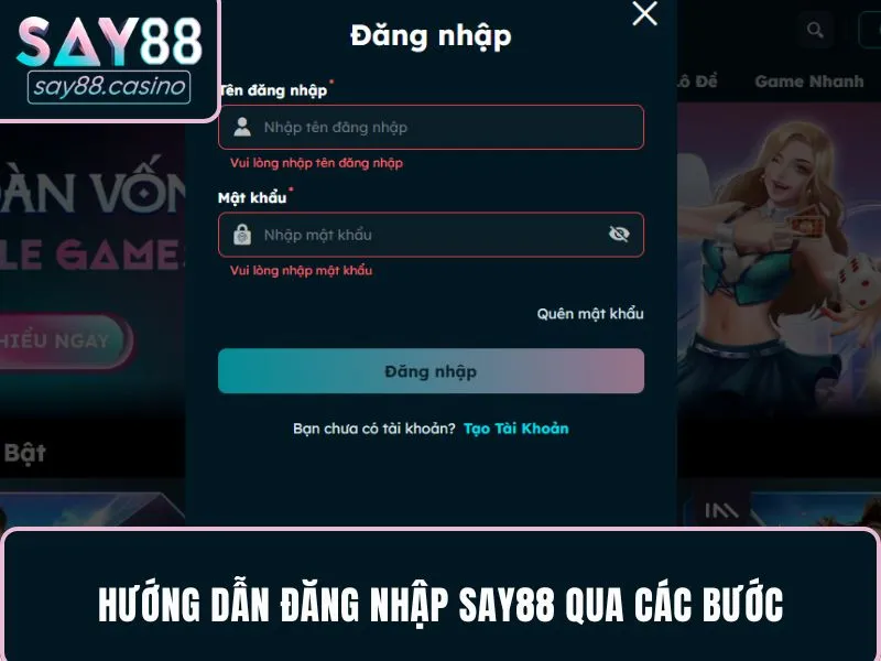 Đăng Nhập SAY88 - Hướng Dẫn Tạo Tài Khoản Trong 3 Phút Tiến hành truy cập Website nhà cái để bắt đầu đăng nhập SAY88