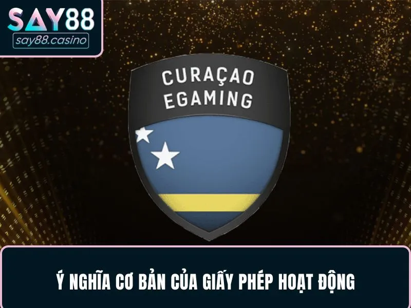 Giấy Phép Hoạt Động - Cơ Sở Cho Sự Uy Tín Của Nhà Cái SAY88 Ý nghĩa cơ bản của giấy phép hoạt động